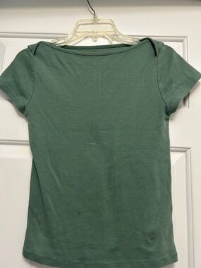 Old Navy Short Sleeve Boat Neck Tee in Sea Green